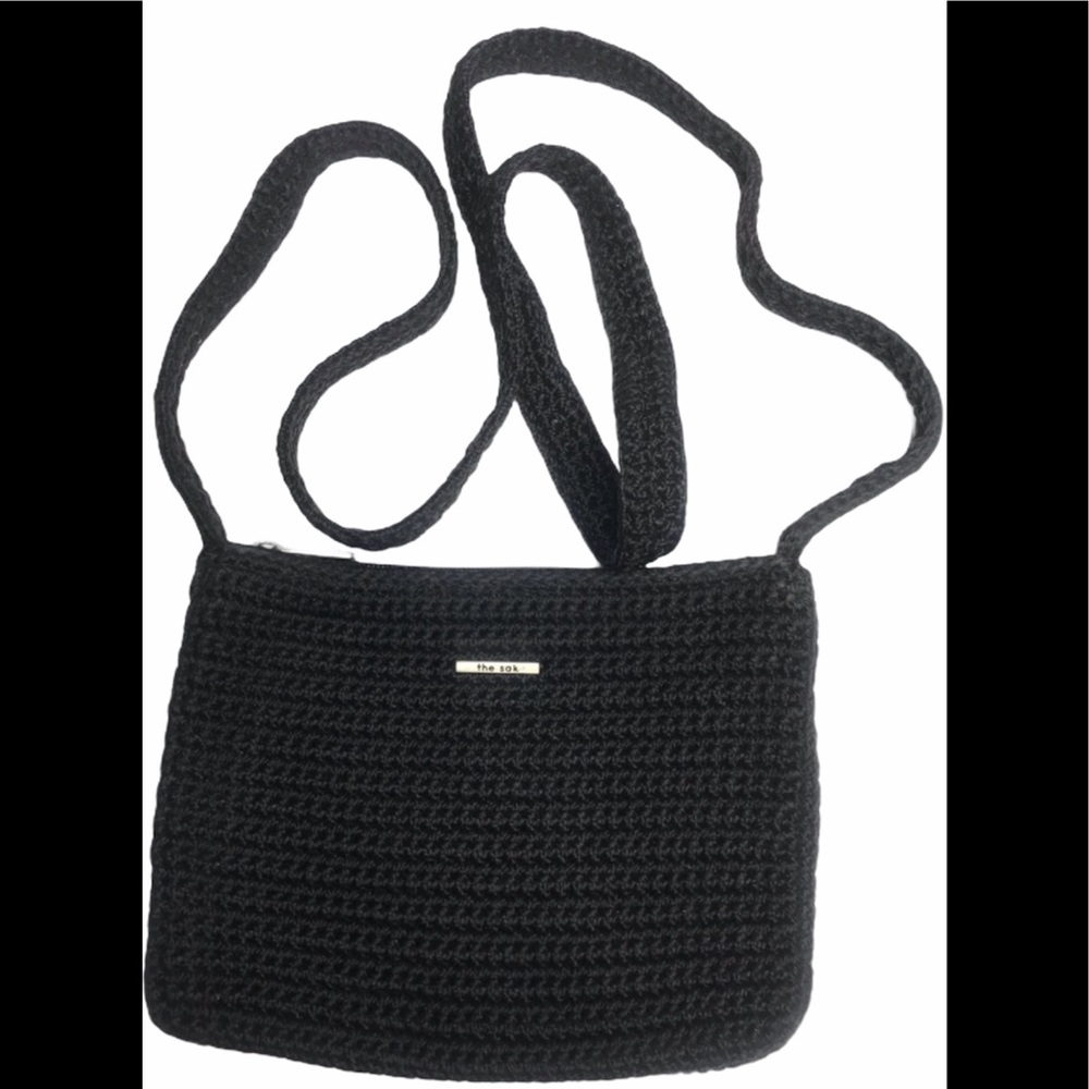The Sak crochet black crossbody